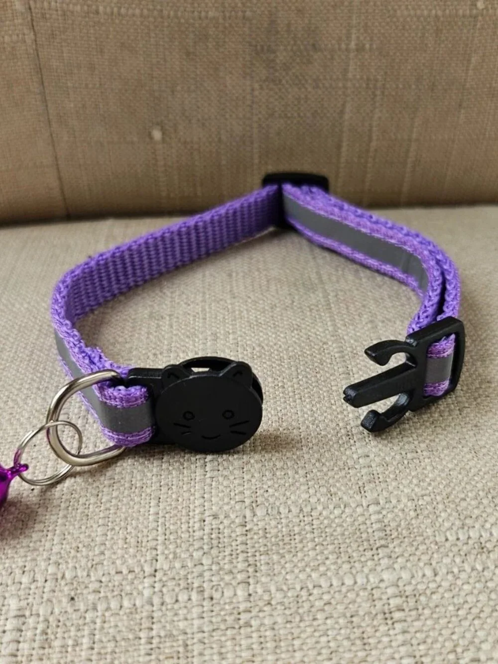Cat Collar Purple Tone Bylon Pet Collar Reflective Neck Collar Pet Accessories